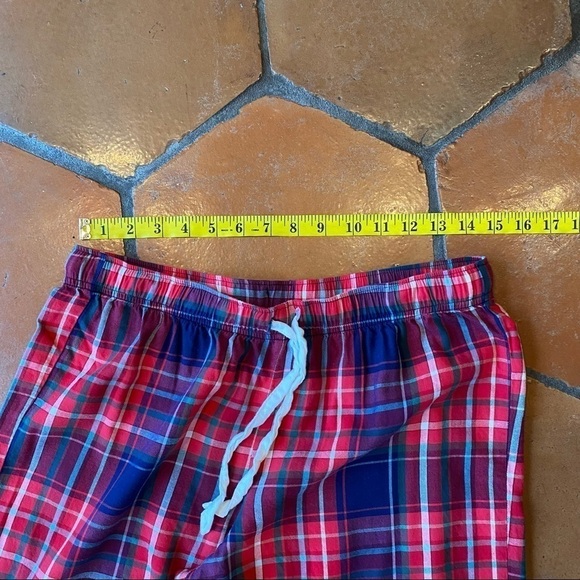 VICTORIAS SECRET Embroidered Red PLAID Pajamas 2PC~TOP BOTTOMS PANTS~Medium M - Picture 6 of 7